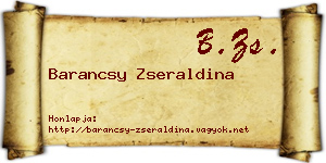 Barancsy Zseraldina névjegykártya